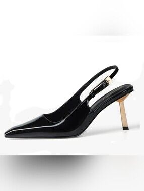 iiimmu Slingback Heels for Women Closed Toe 3.5IN / 4IN Kitten Heels Women Pumps